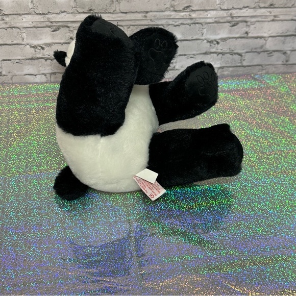 The Bear Factory PANDA BEAR Stuffed Animal Realistic Plush 2017 with Pouch 13" - Picture 7 of 12